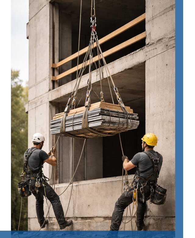 Подъем материала на этаж веревками в Ахтубинске от 1553 р. | ВЫСОТНИК-Хтб