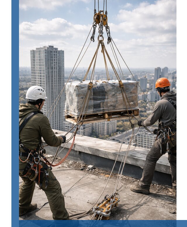 Подъем и монтаж крупногабаритных грузов на крышу в Ахтубинске