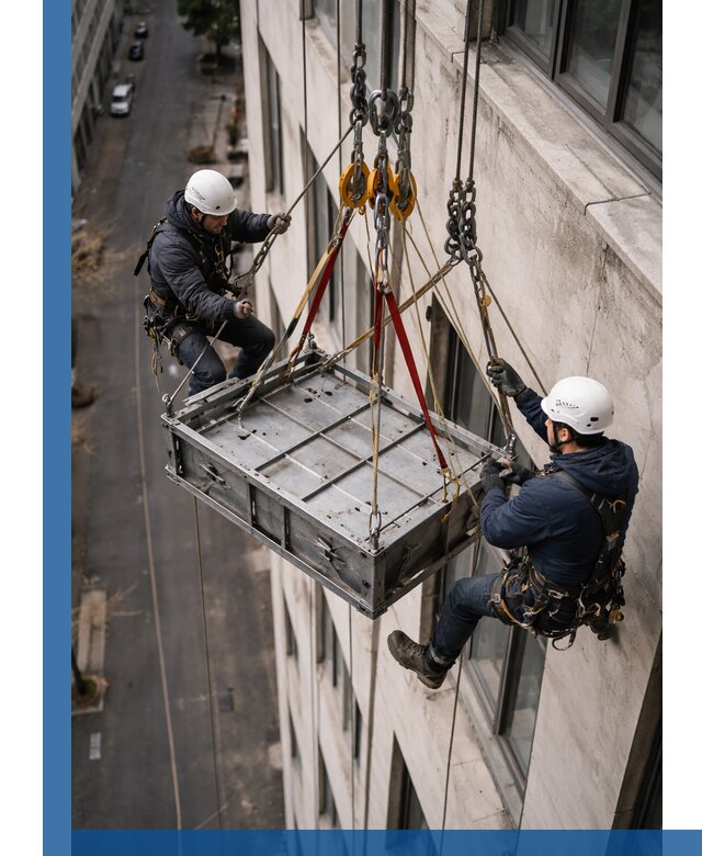 Спуск и подъем грузов по фасаду в Ахтубинске для зданий