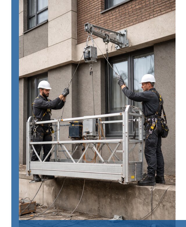 Монтаж и подъем фасадной люльки в Ахтубинске с гарантией безопасности