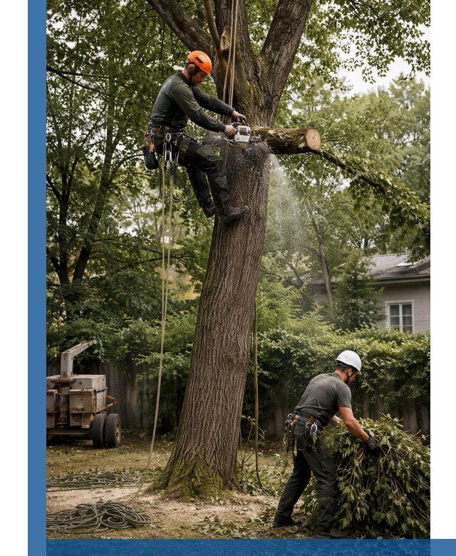 Кронирование деревьев в Ахтубинске, безопасная высотная обрезка
