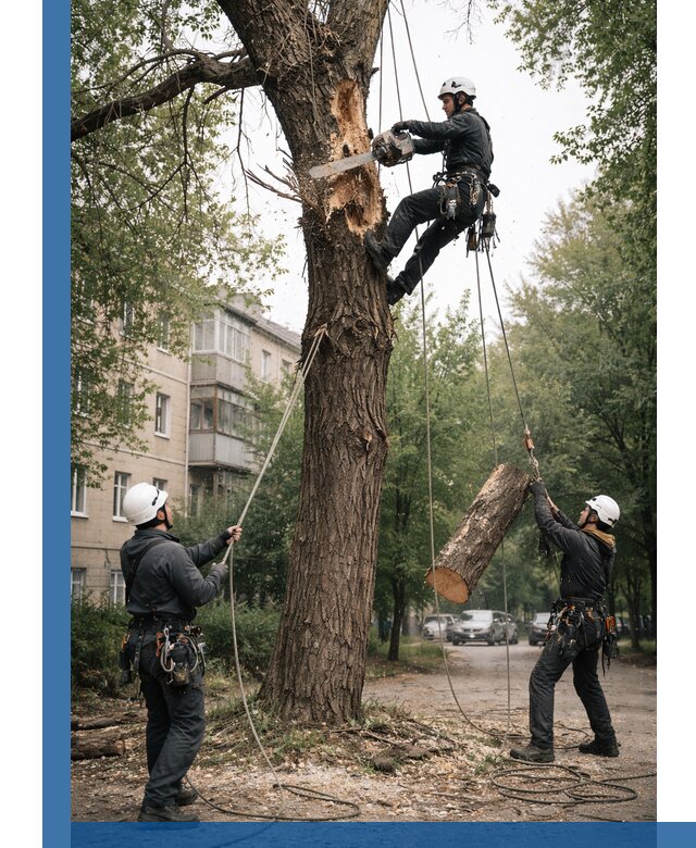 Срочное удаление аварийных деревьев в Ахтубинске с гарантией безопасности