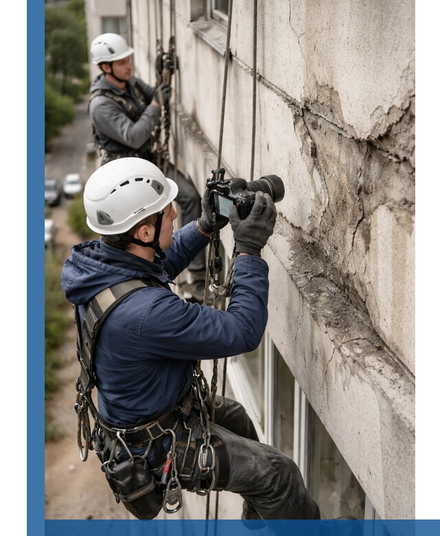 Фотофиксация дефектов фасада с высотной съемкой в Ахтубинске
