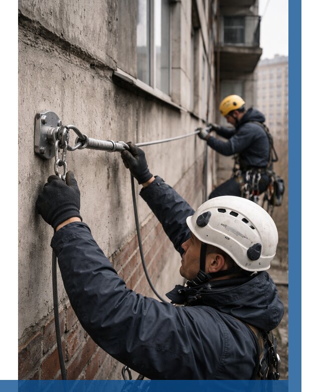 Монтаж анкерных линий в Ахтубинске от 3107 р. | ВЫСОТНИК-Хтб